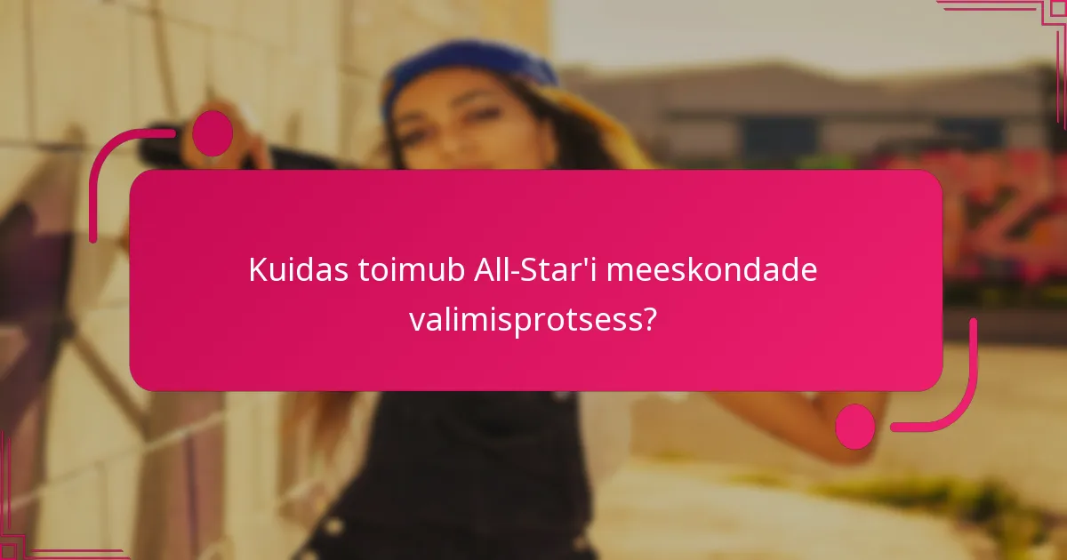 Kuidas toimub All-Star'i meeskondade valimisprotsess?