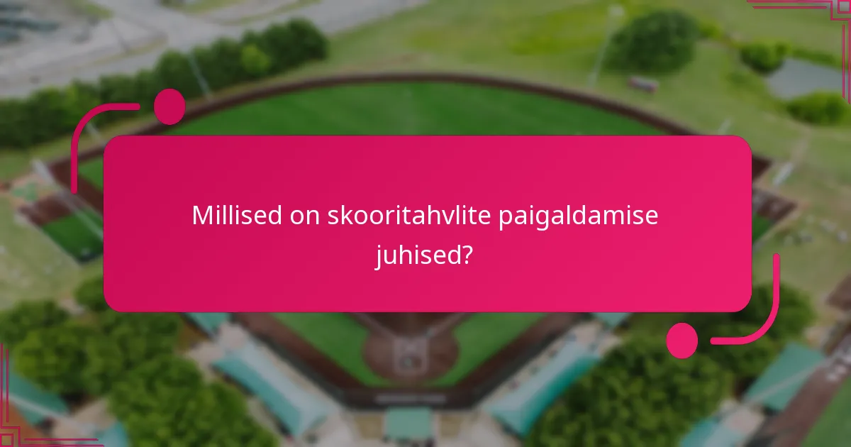 Millised on skooritahvlite paigaldamise juhised?
